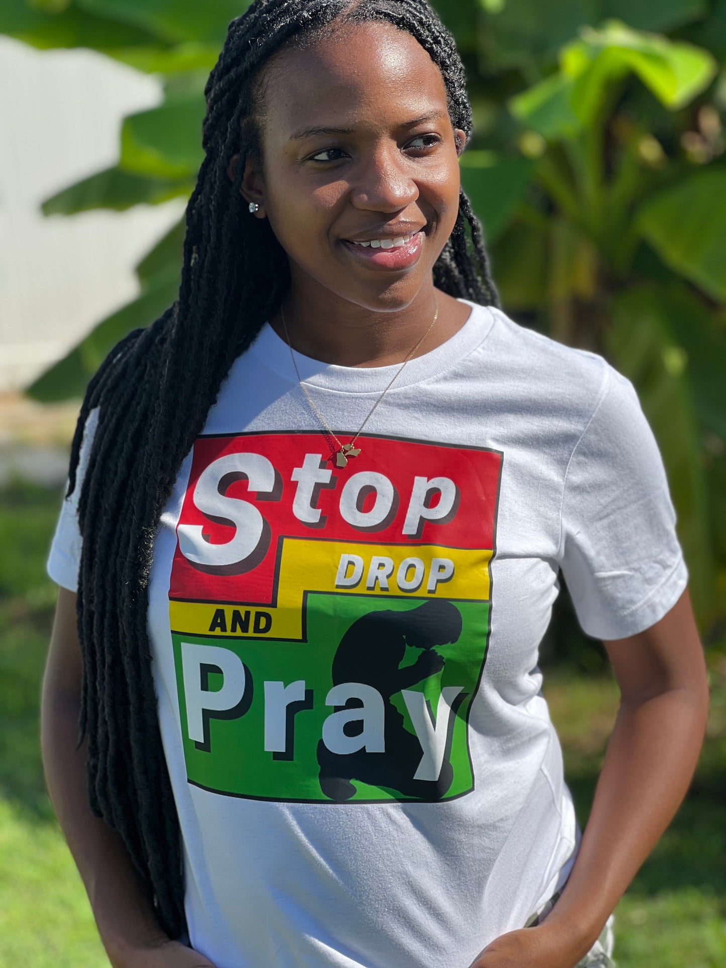 Stop, Drop, and Pray T-Shirt